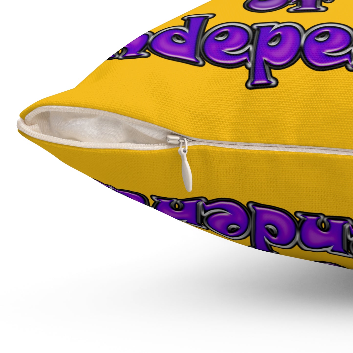 declaration of the independents - Spun Polyester Square Pillow - (yellow)