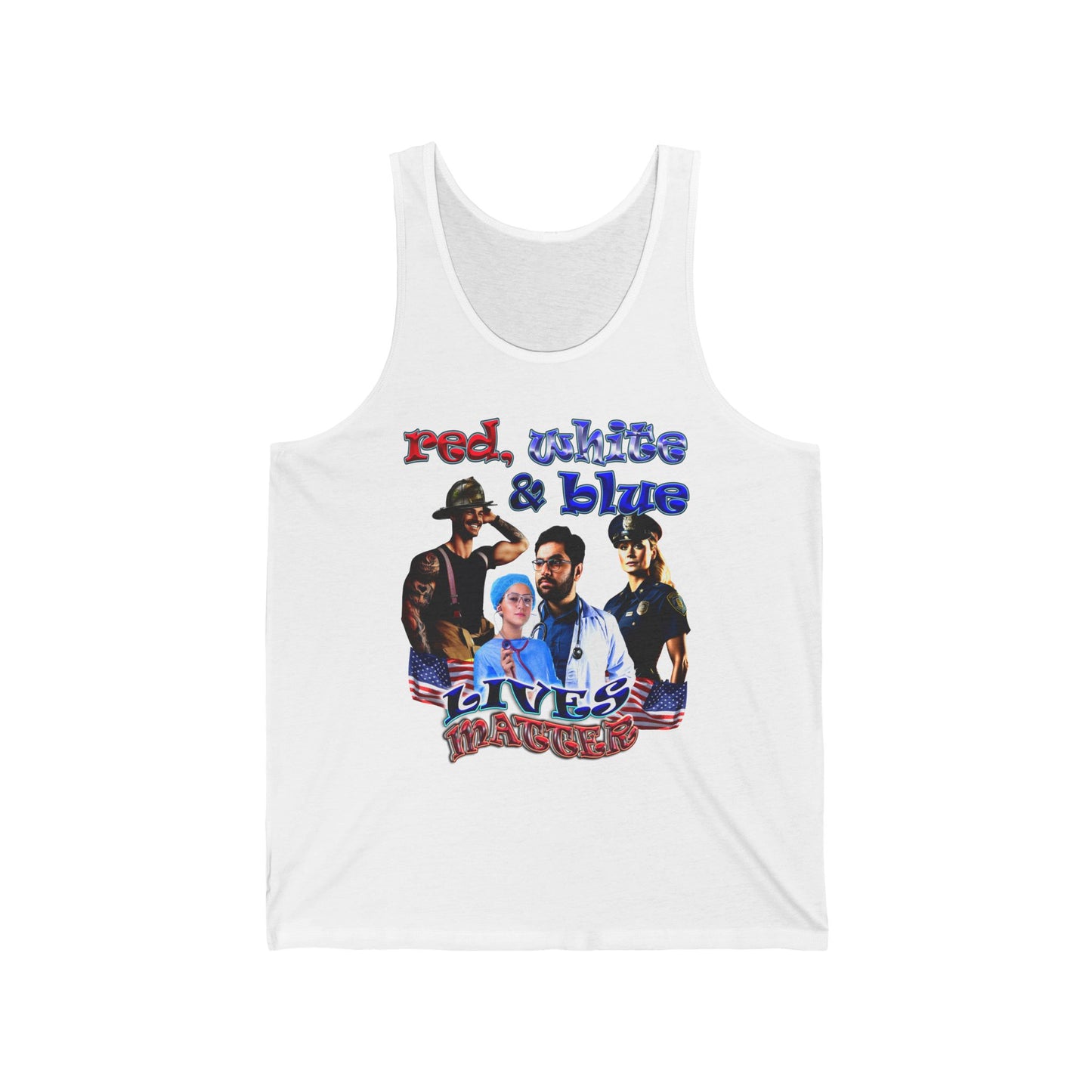 rw&b lives matter - Unisex Jersey Tank
