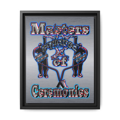 em cee squared - framed canvas art (brushed nickel)