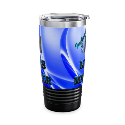 irrelevant - Ringneck Tumbler, 20oz (blue-white wave)