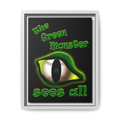 green monster - framed canvas art (black)