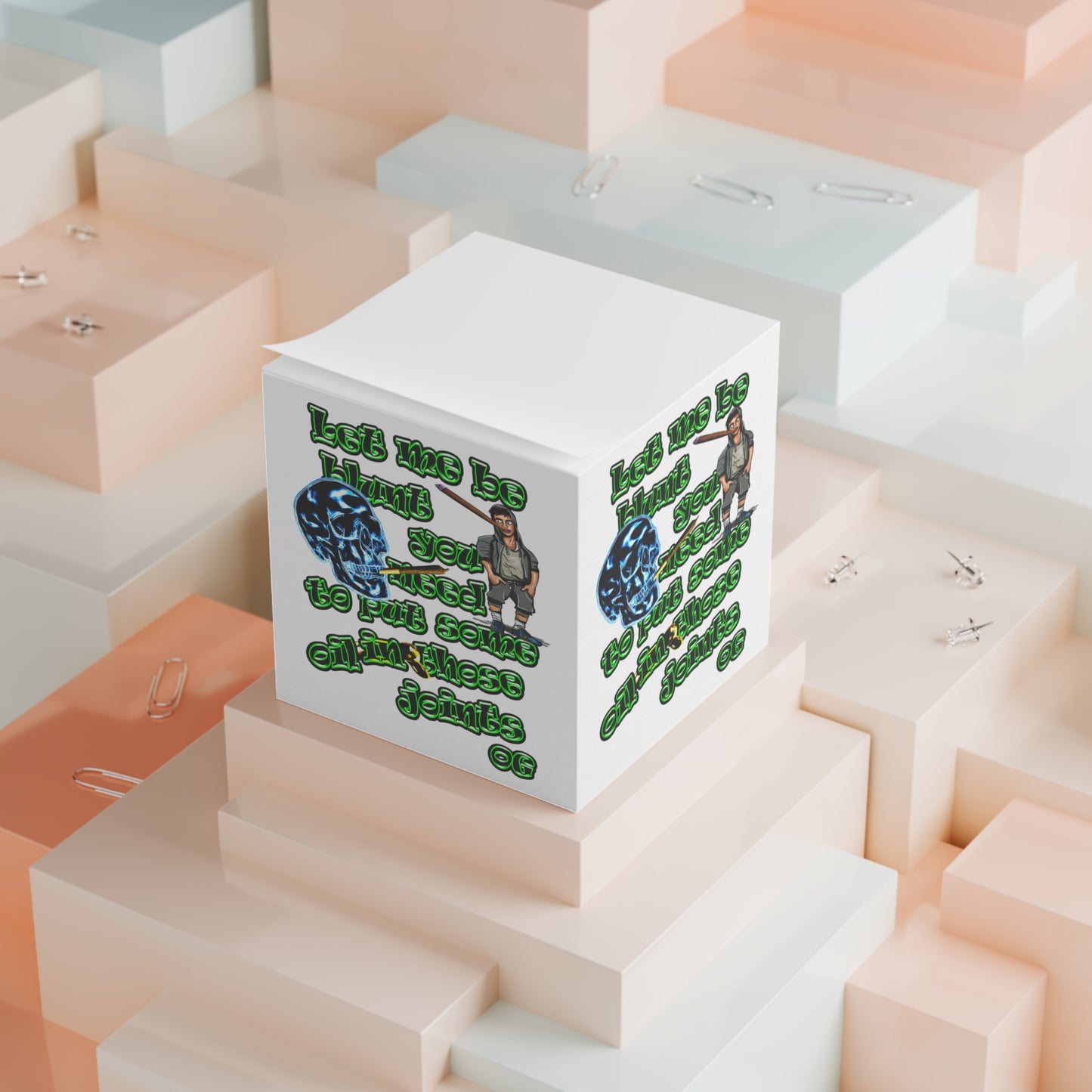 og - note cube (white)