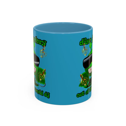 disc jockey - Accent Mug (turquoise)