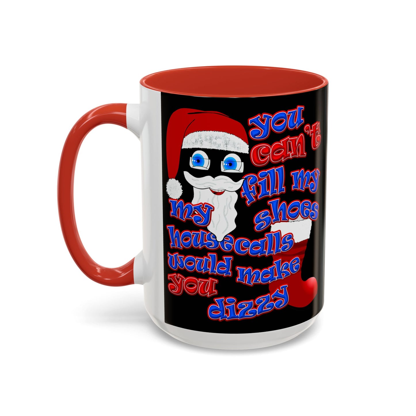 santa's shoes - Accent Mug (black)