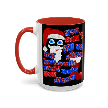 santa's shoes - Accent Mug (black)