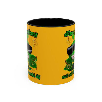 disc jockey - Accent Mug (yellow)