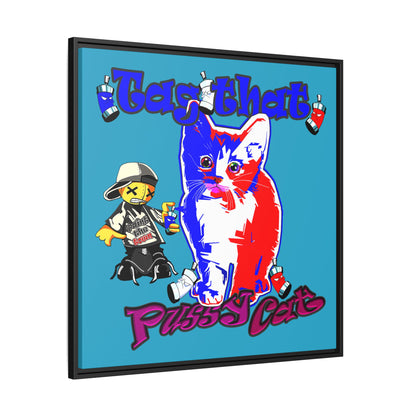 tag that - framed canvas art (turquoise)
