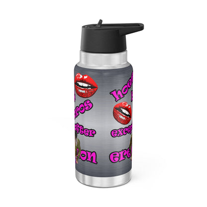 hoes b4 bros - Gator Tumbler, 32oz  (brushed nickel)