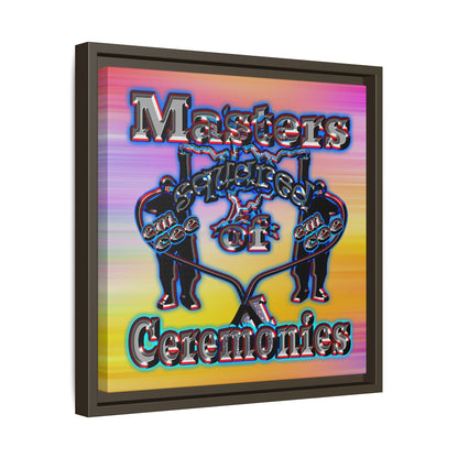 em cee squared - framed canvas art (color blur)