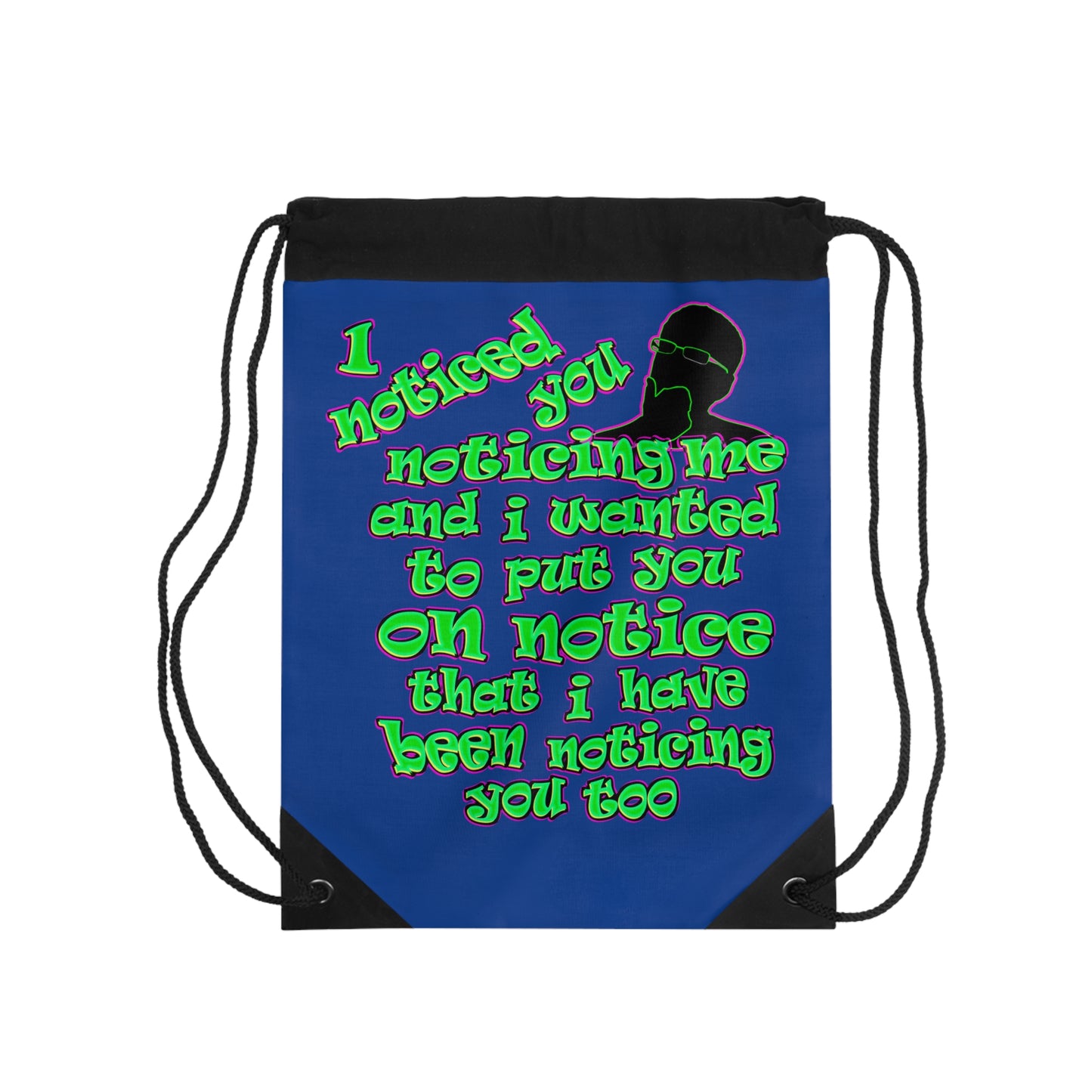 noticed you noticing - Drawstring Bag (dark blue)