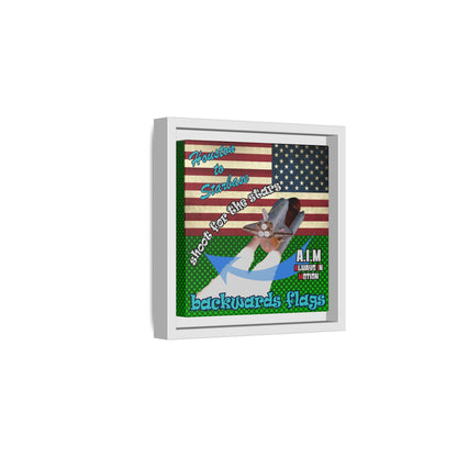 shoot for the stars - framed canvas art (logo green)