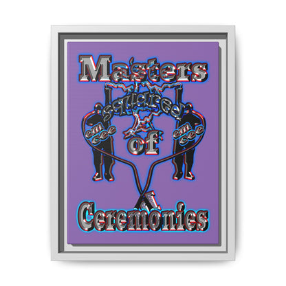 em cee squared - framed canvas art (light purple)