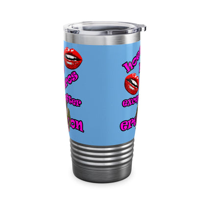 hoes b4 bros - Ringneck Tumbler, 20oz (light blue)