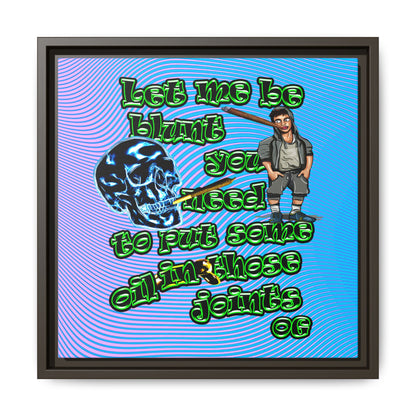 og - framed canvas art (light blue-purple wave)