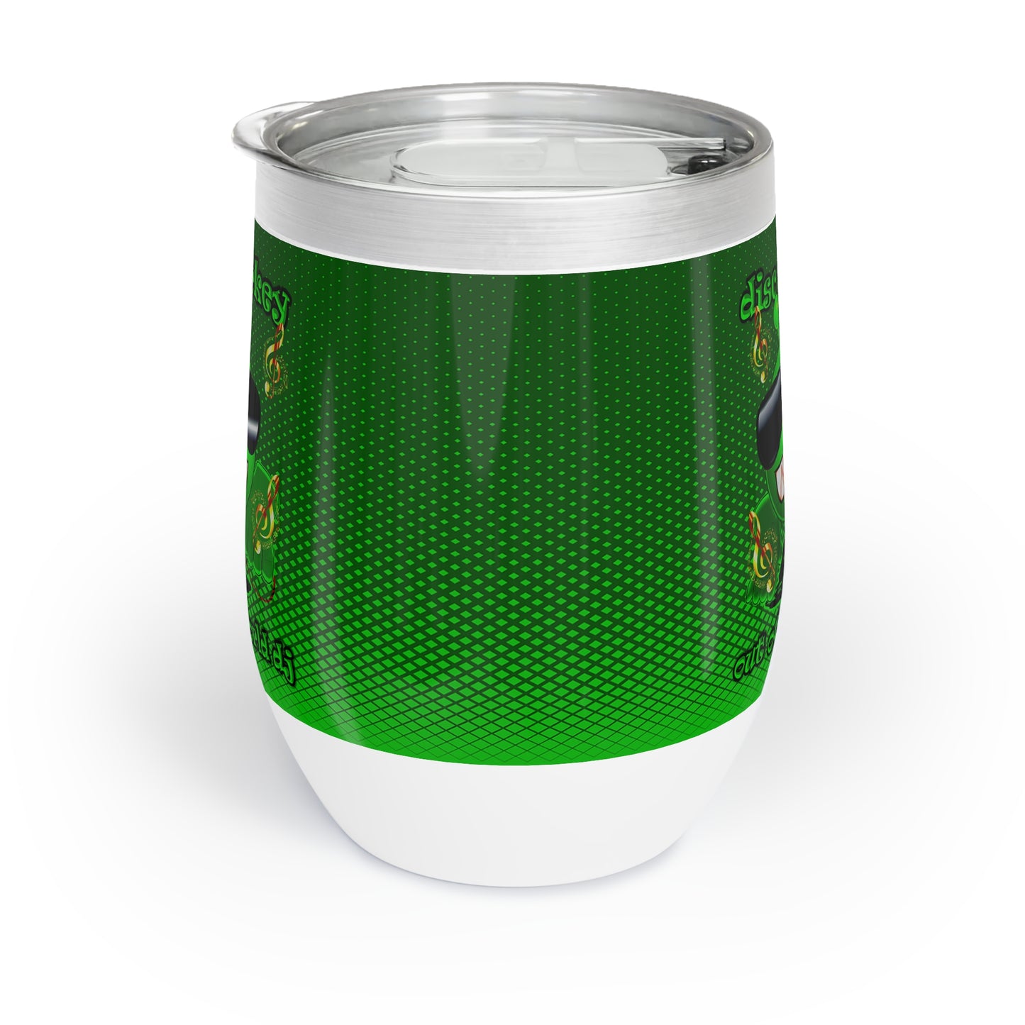 disc jockey - Chill Wine Tumbler (logo green)