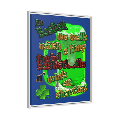 celtics logo - framed canvas art (dark blue)