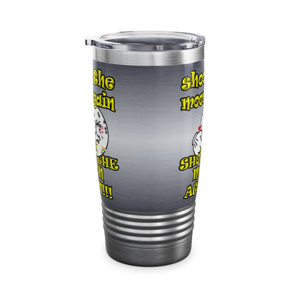 shoot the moon again - Ringneck Tumbler, 20oz (brushed nickel)