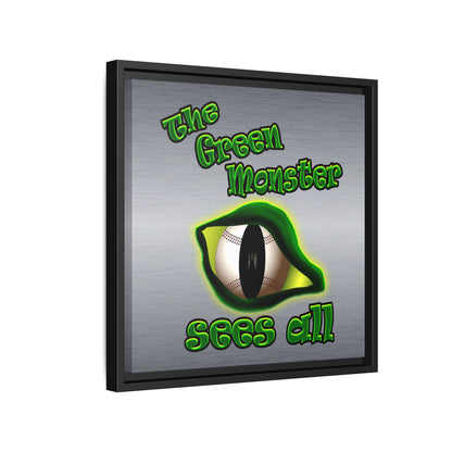 green monster - framed canvas art (brushed nickel)