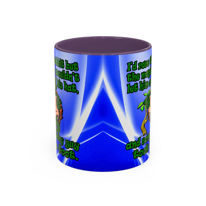 turtle race - Accent Mug (blue-white wave)
