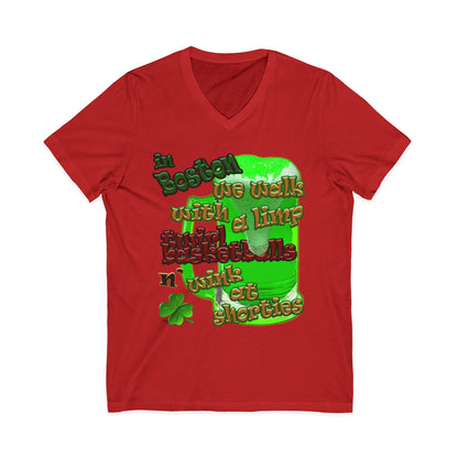 celtics logo - Unisex Jersey Short Sleeve V-Neck Tee