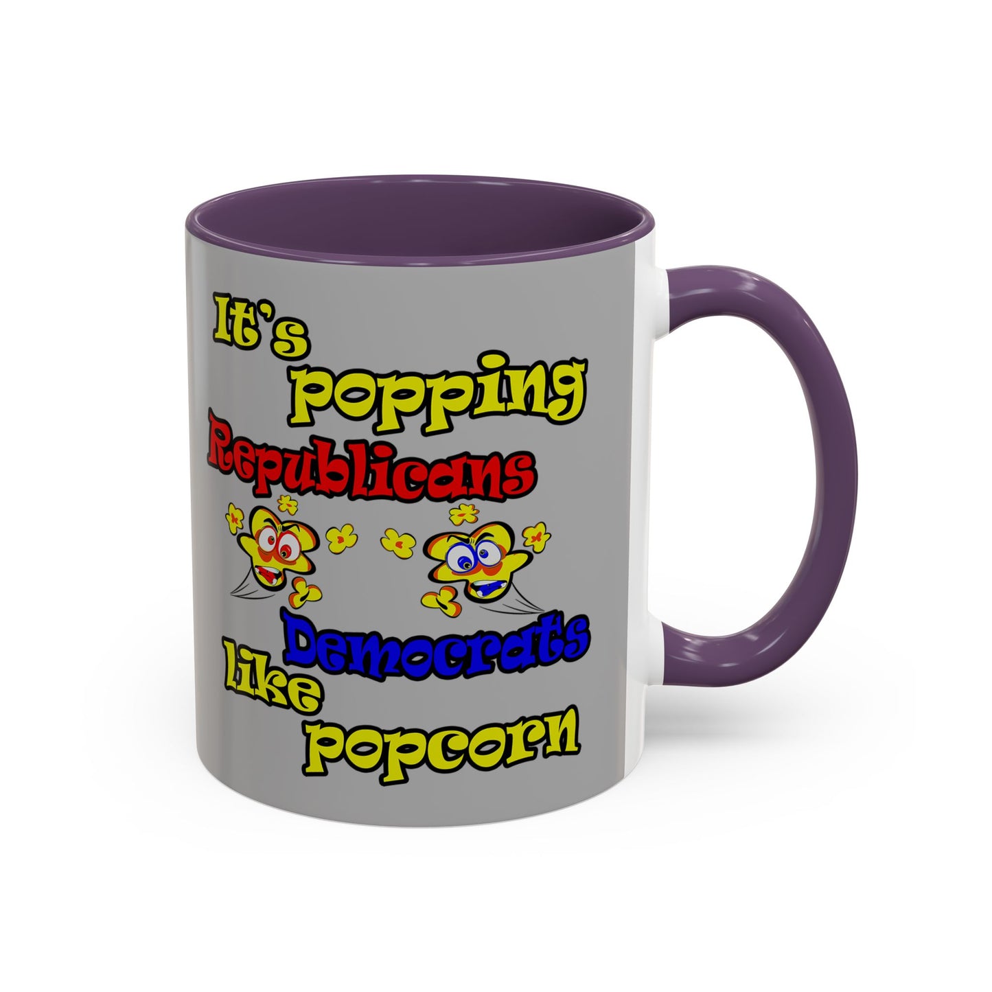 popping like popcorn - Accent Mug (light grey)