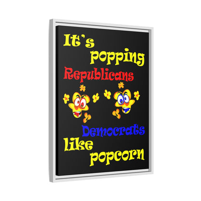popping like popcorn - framed canvas art (black)