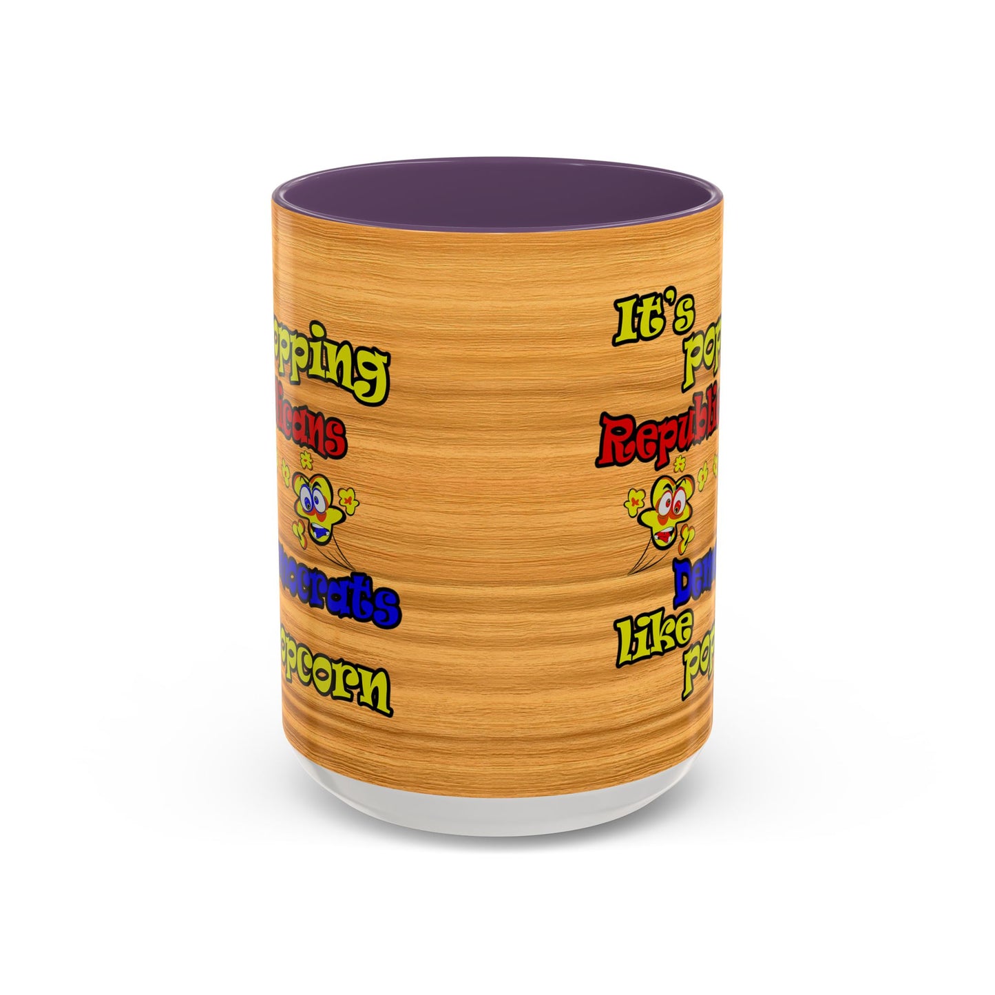 popping like popcorn - Accent Mug (butterscotch wood finish)