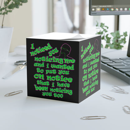 noticed you noticing - note cube (black)