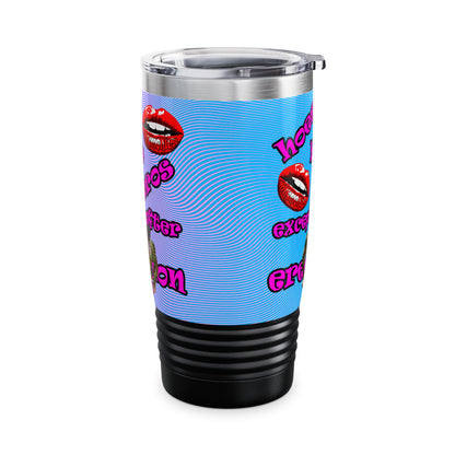 hoes b4 bros - Ringneck Tumbler, 20oz (light blue-purple wave)