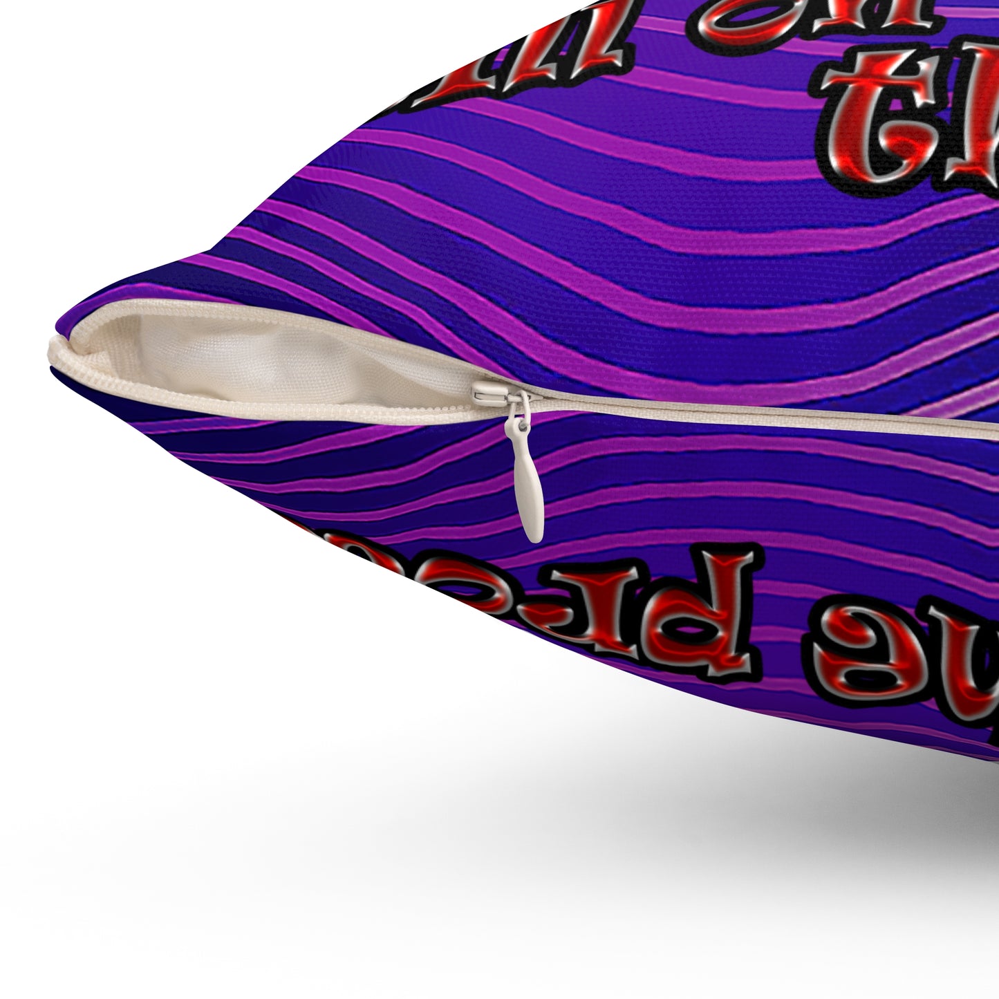 schrodinger's cat - Spun Polyester Square Pillow - (purple wave)