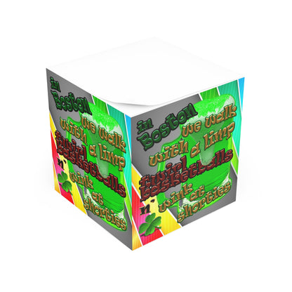 celtic's logo - note cube (rainbow split)