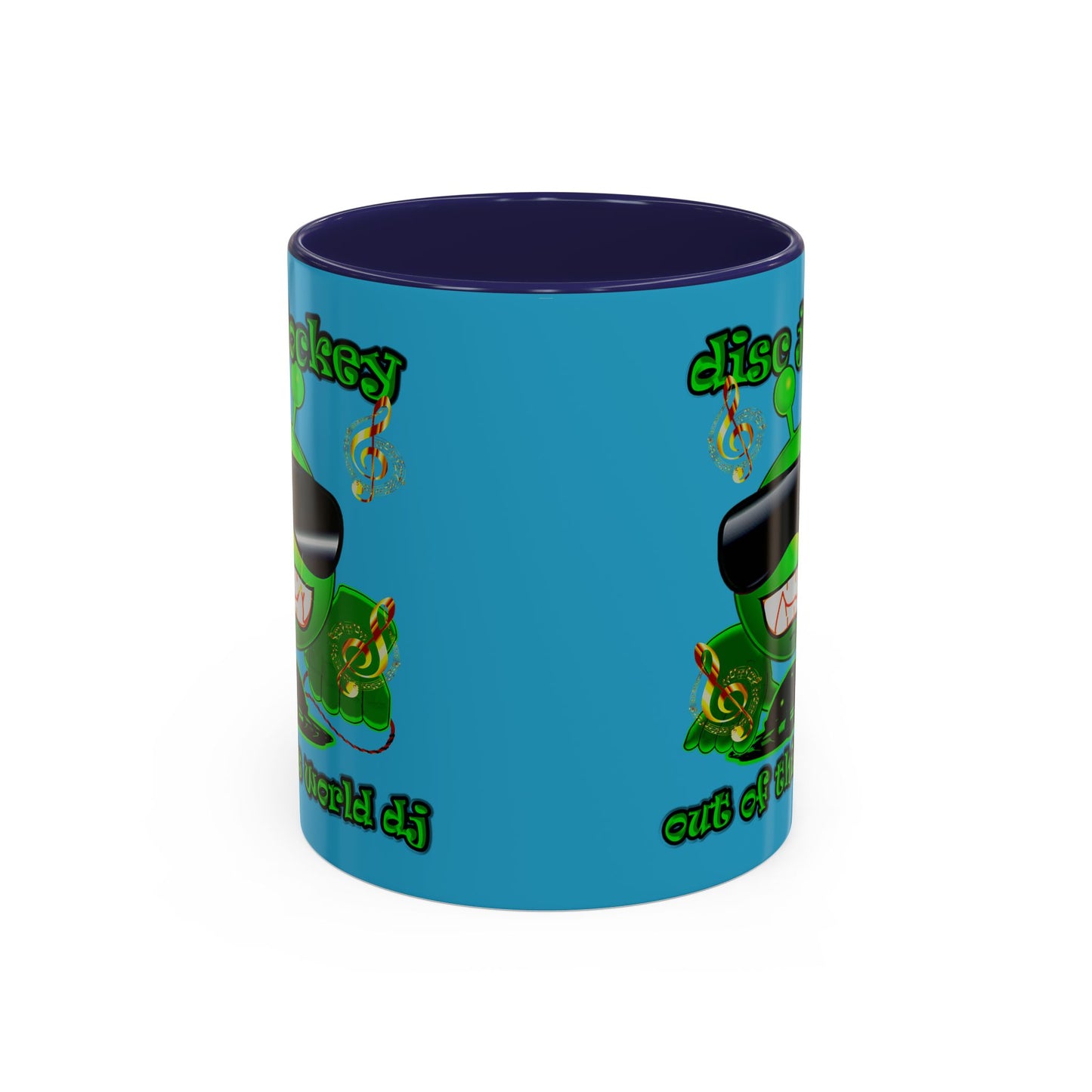 disc jockey - Accent Mug (turquoise)