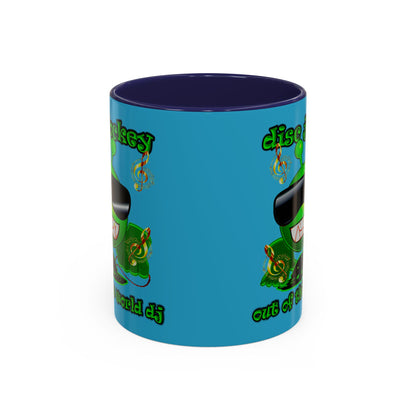 disc jockey - Accent Mug (turquoise)