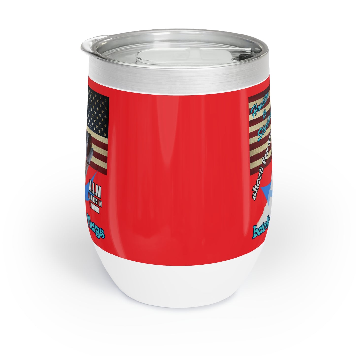 shoot for the stars - Chill Wine Tumbler (red)