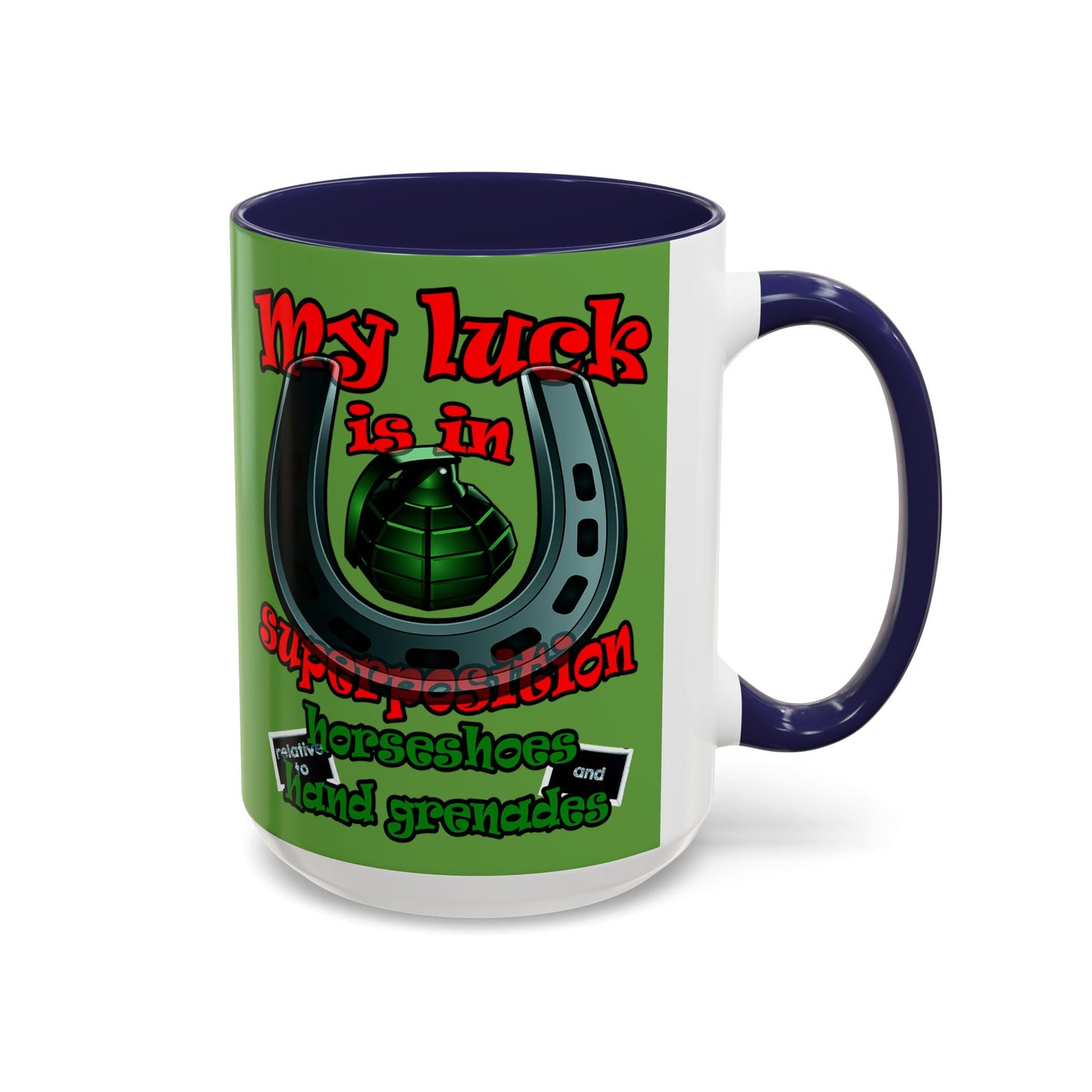 my luck - Accent Mug (green)