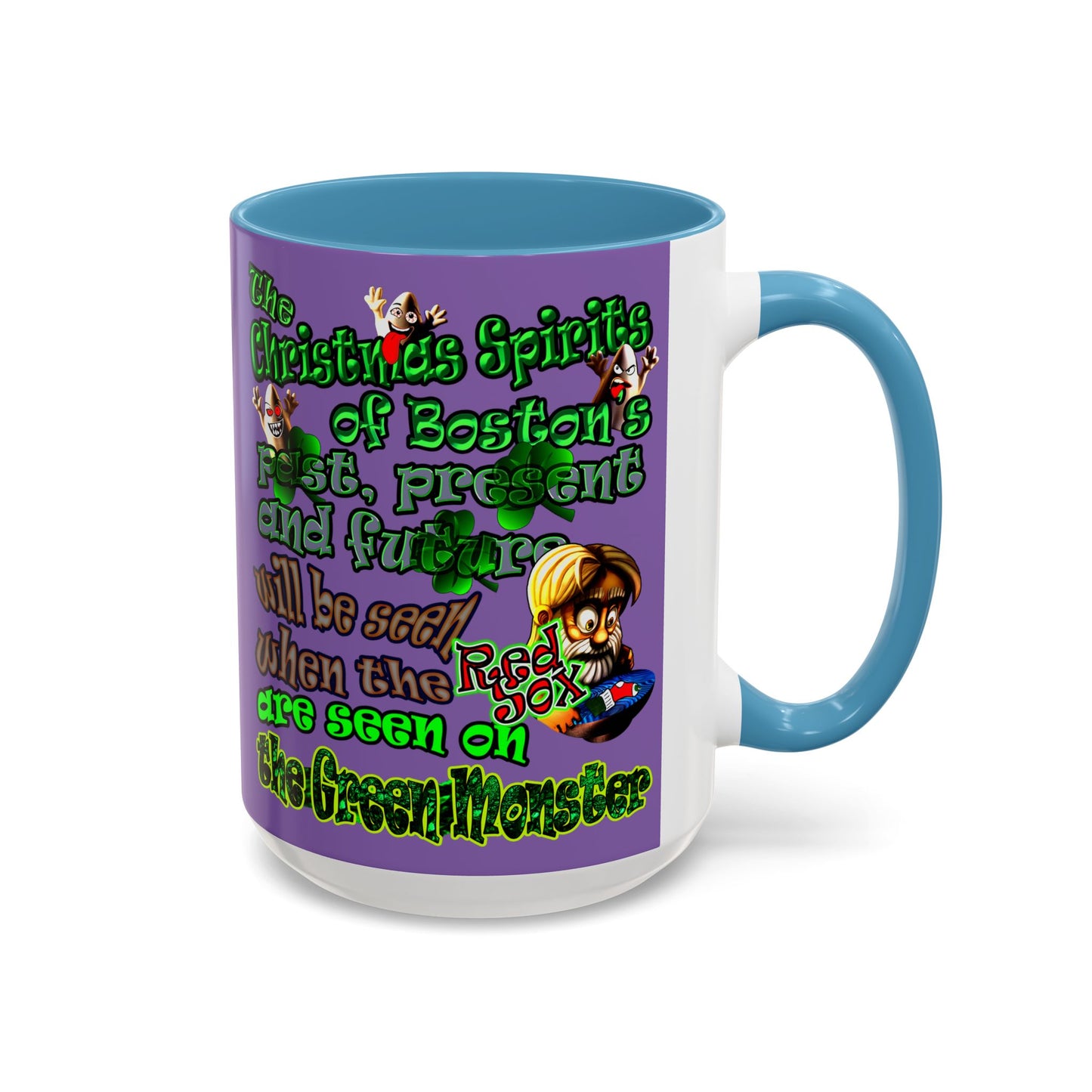 christmas spirits of boston - Accent Mug (light purple)