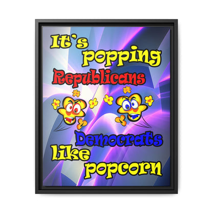 popping like popcorn - framed canvas art (grey-pink wave)