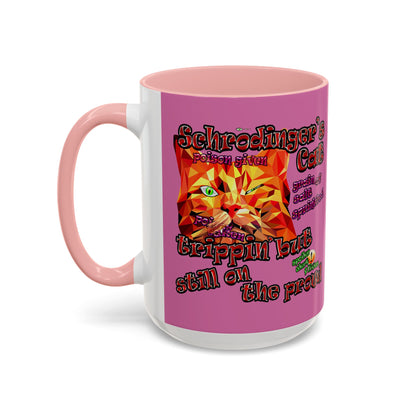 schrodinger's cat - Accent Mug (light pink)