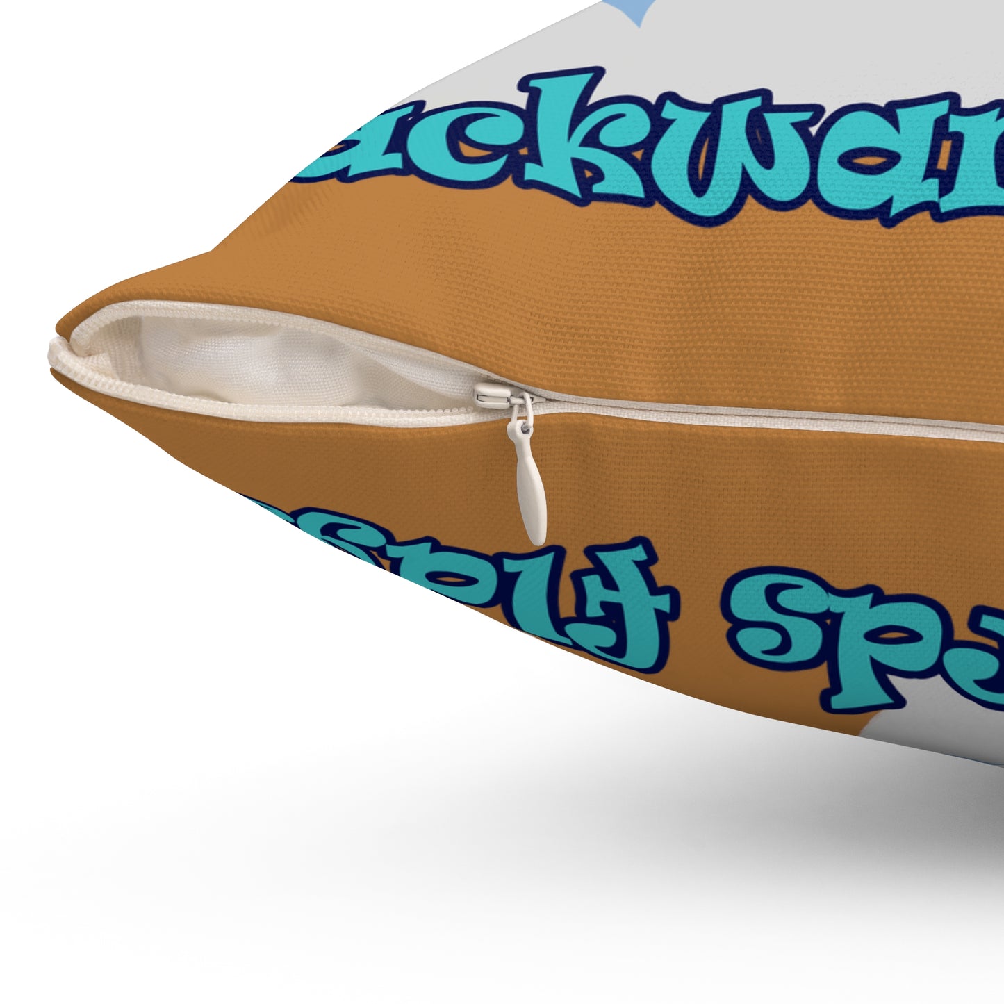 shoot for the stars - Spun Polyester Square Pillow - (light brown)
