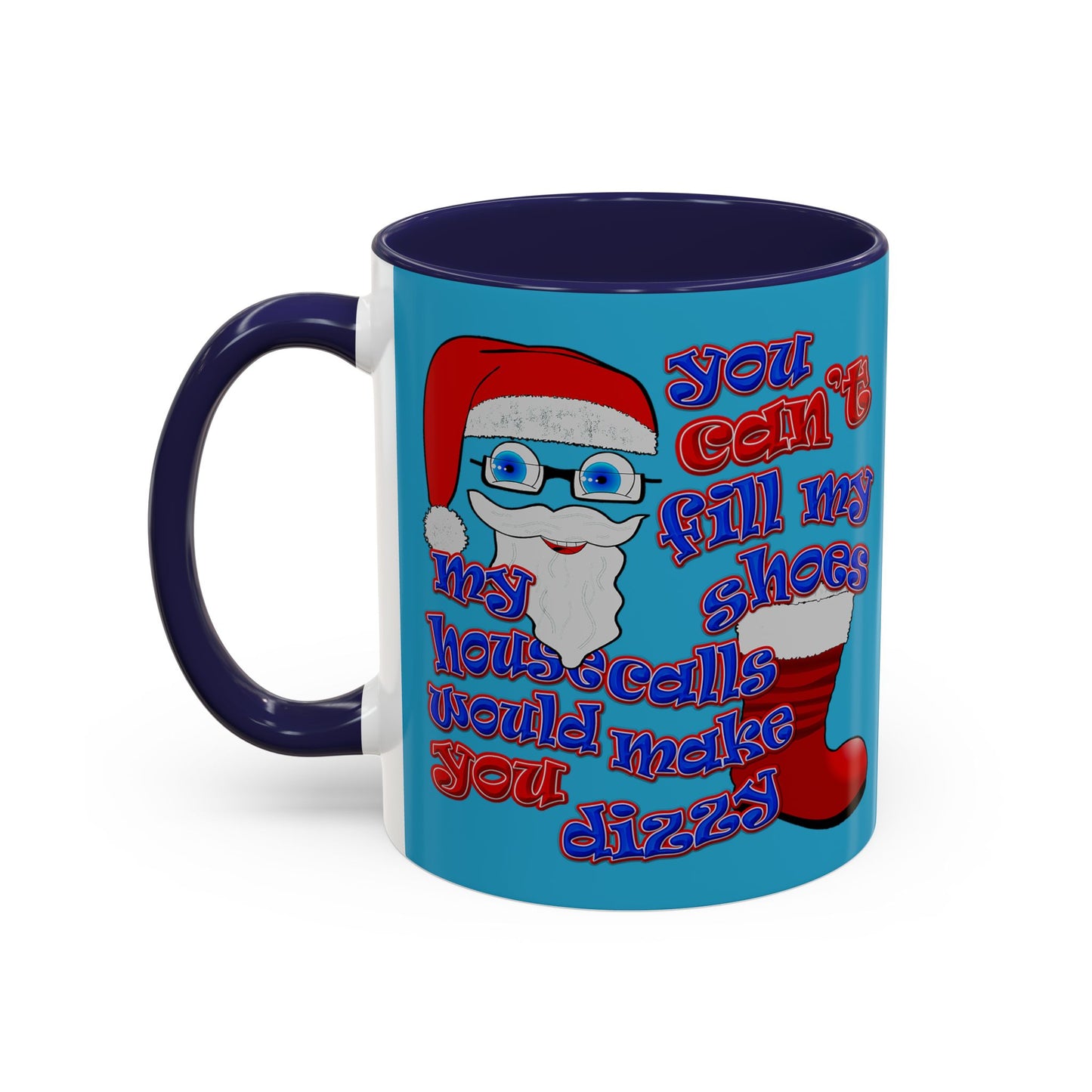 santa's shoes - Accent Mug (turquoise)