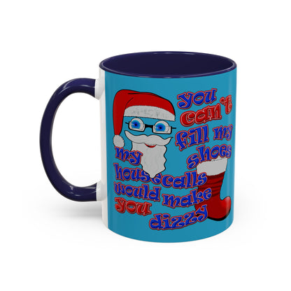 santa's shoes - Accent Mug (turquoise)