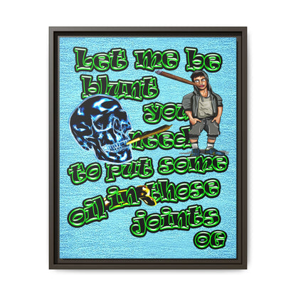 og - framed canvas art (faded blue)