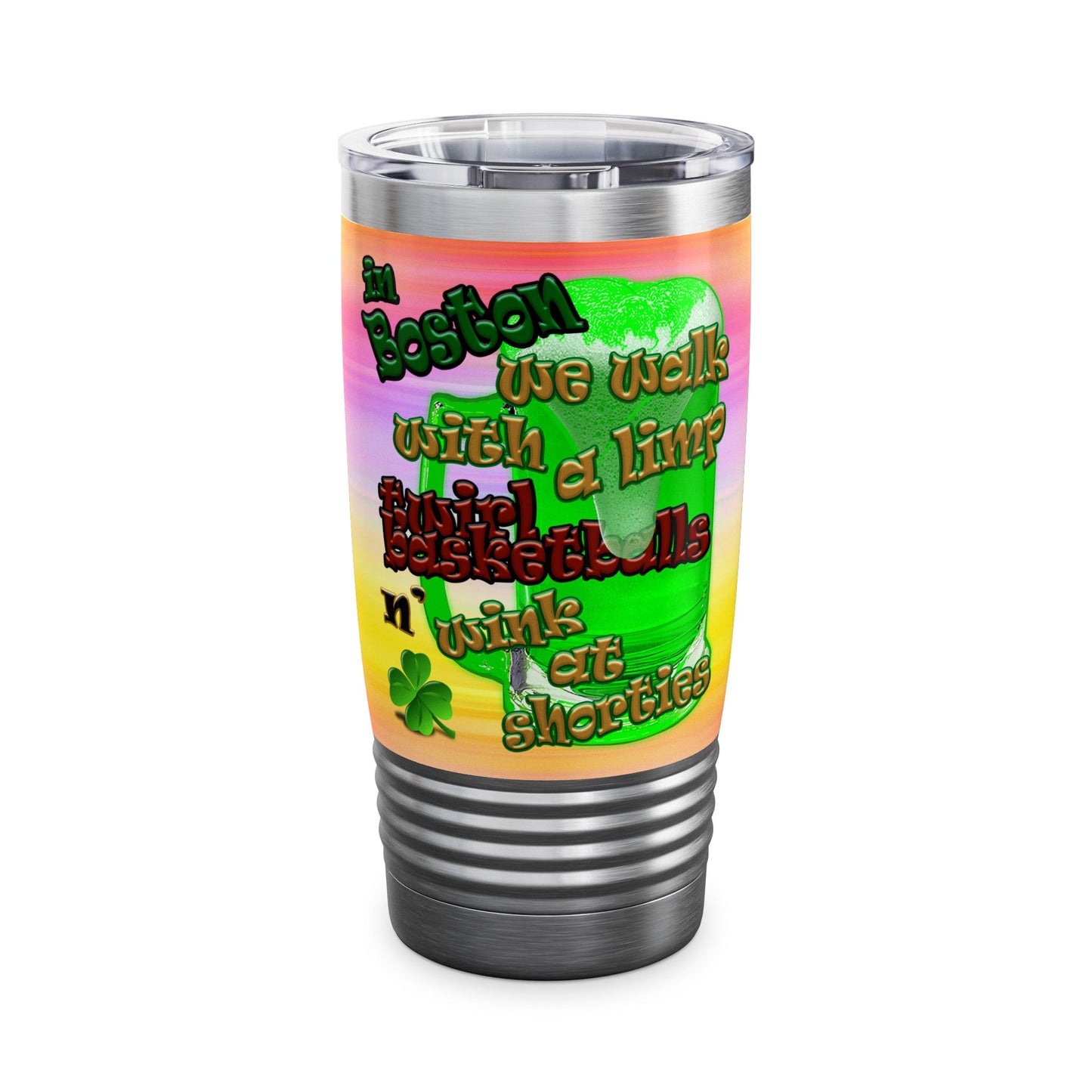 celtics logo - Ringneck Tumbler, 20oz (color blur)