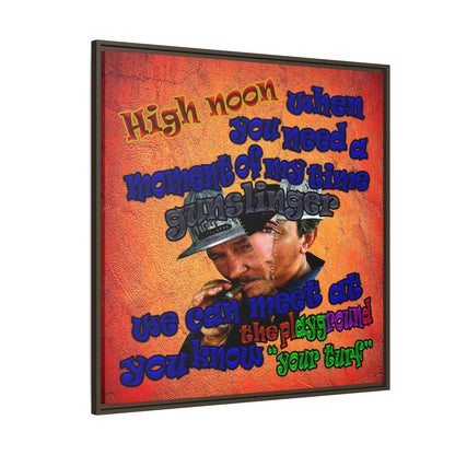 high noon - framed canvas art (burnt orange)