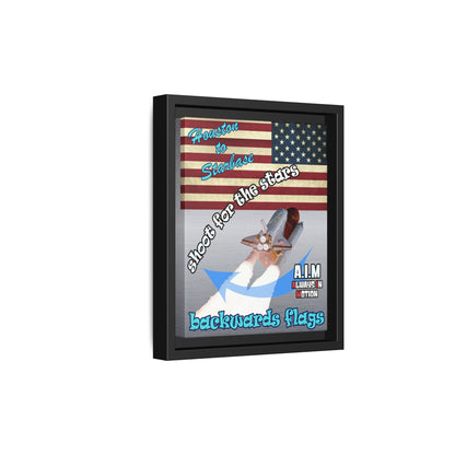 shoot for the stars - framed canvas art (brushed nickel)