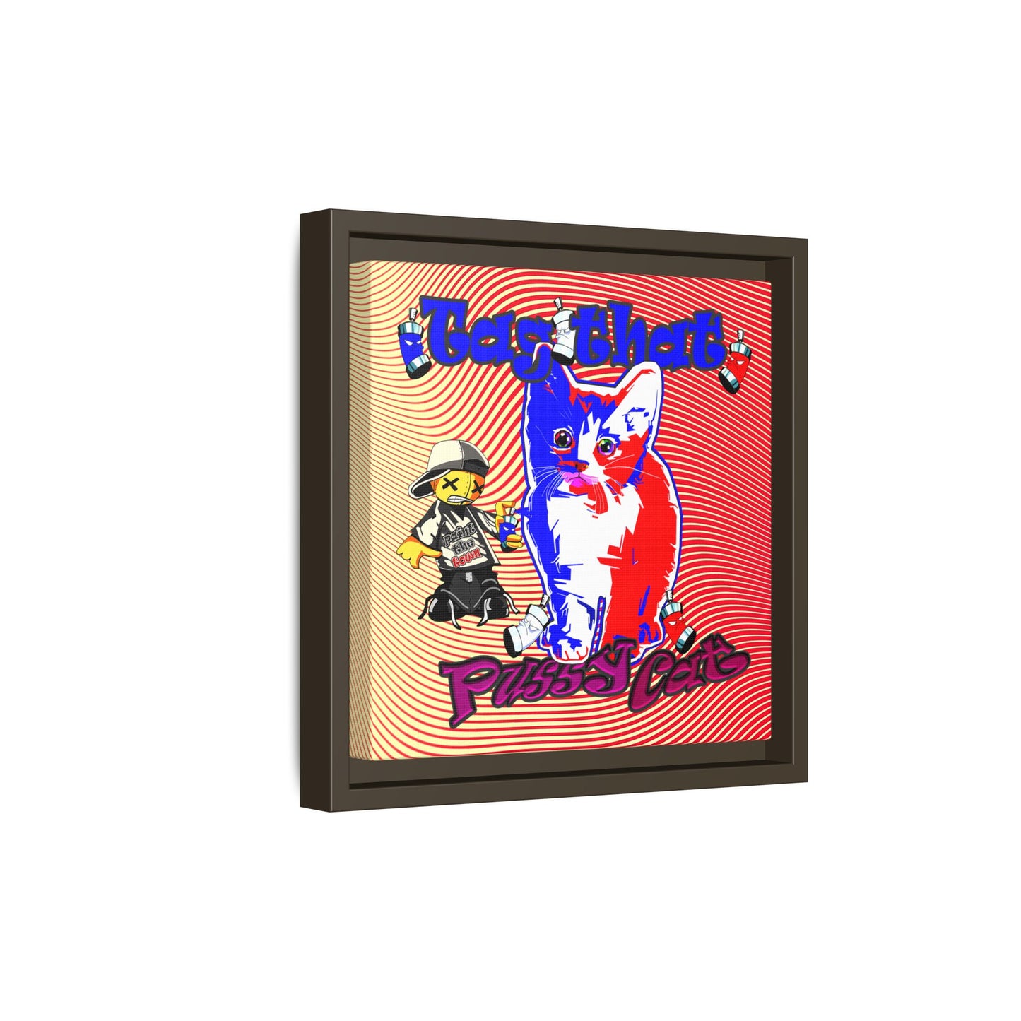 tag that - framed canvas art (yellow-orange wave)