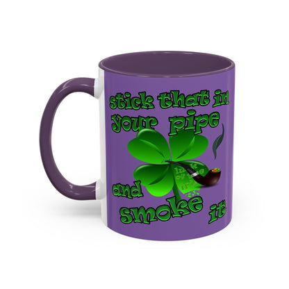 celtics logo - Accent Mug (light purple)
