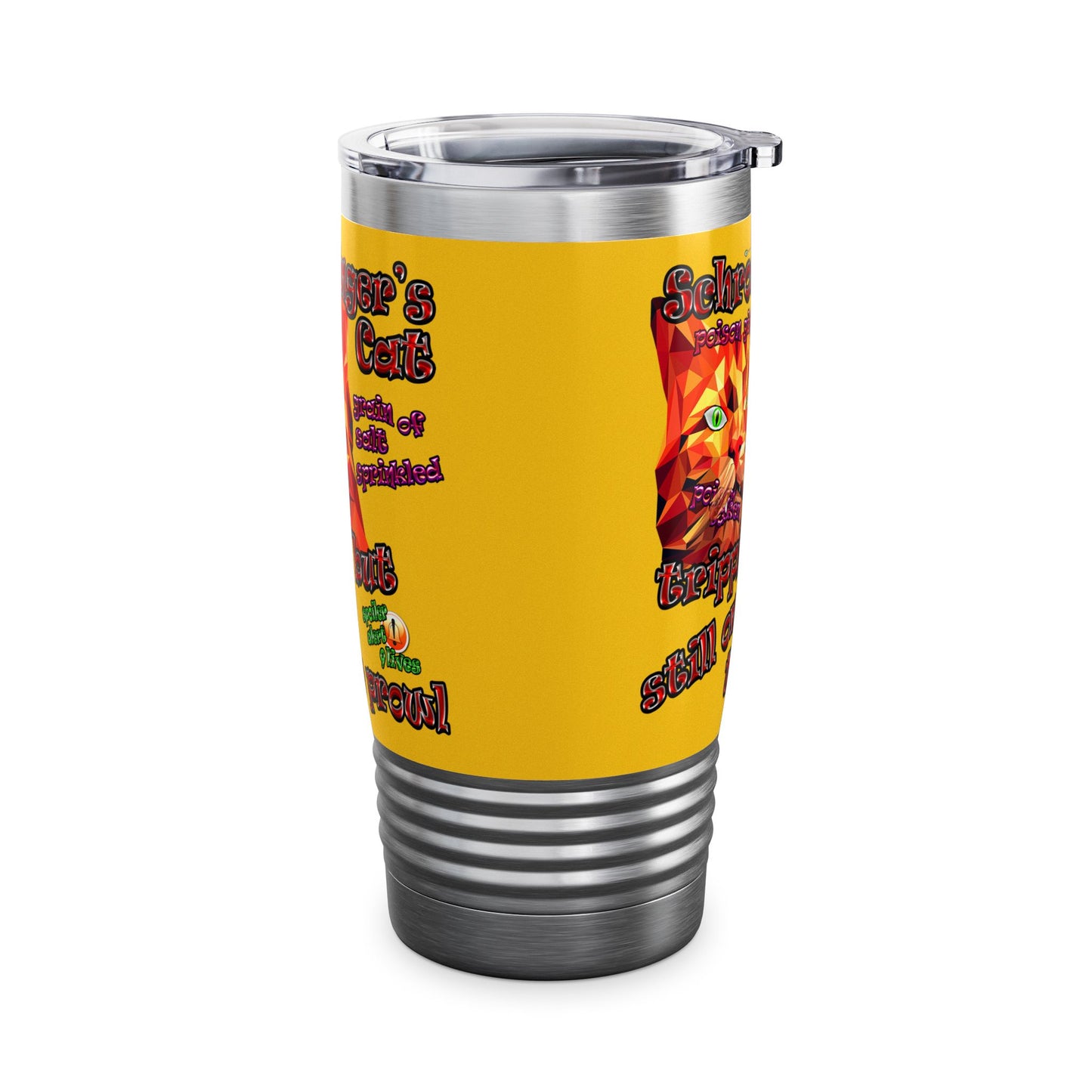schrodinger's cat - Ringneck Tumbler, 20oz (yellow)