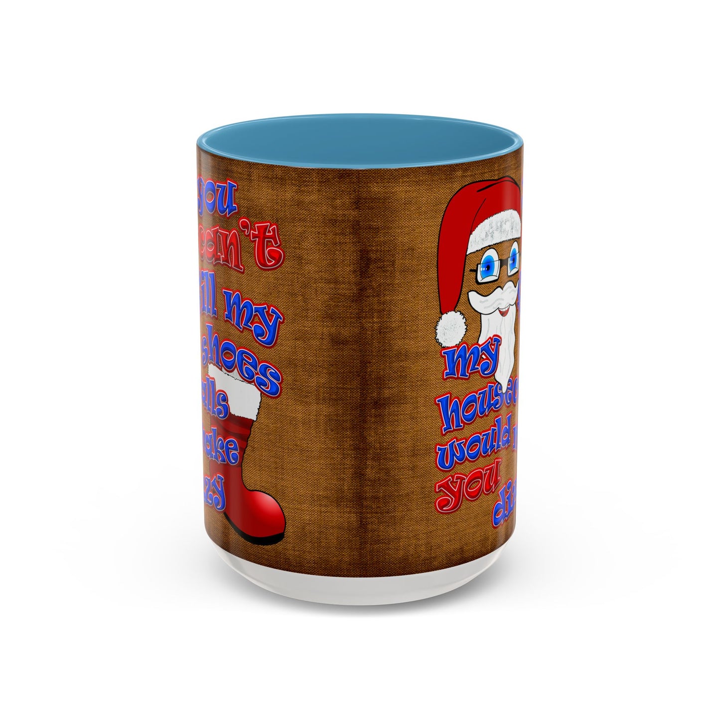 santa's shoes - Accent Mug (brown papyrus)