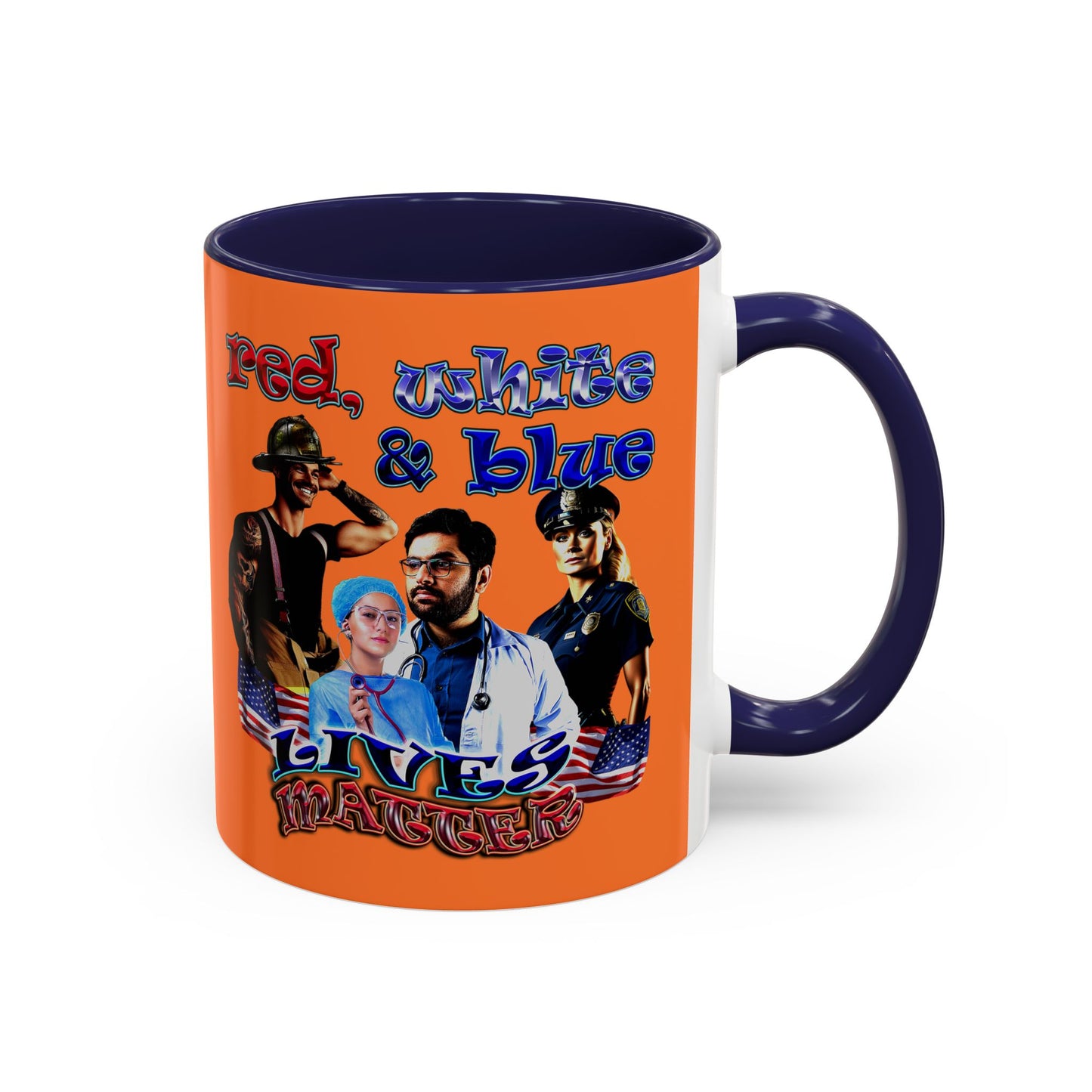 rw&b lives matter - Accent Mug (crusta)